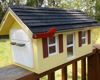 Custom Wood Mailbox Country Home. Any Color .Weatherproof and built to last.