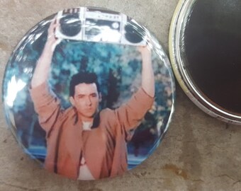 Magnet or Pinback 2.25" John Cusack Lloyd Dobler Say Anything 80s Movie Button Fridge Magnet