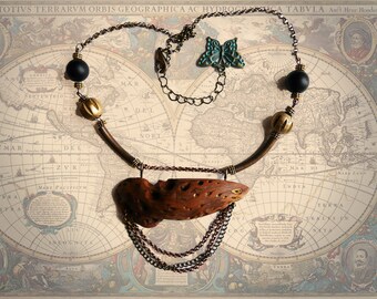 Magic forest, enchanted forest, necklace, wood necklace, wood, art nouveau