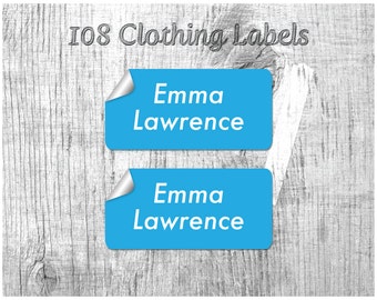 Camp Labels, Stick On Clothing Labels, Kids Labels, Custom Labels, Name Labels, School Labels, Personalize Labels