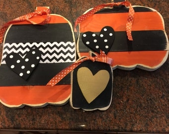 Set of 3 pumpkins