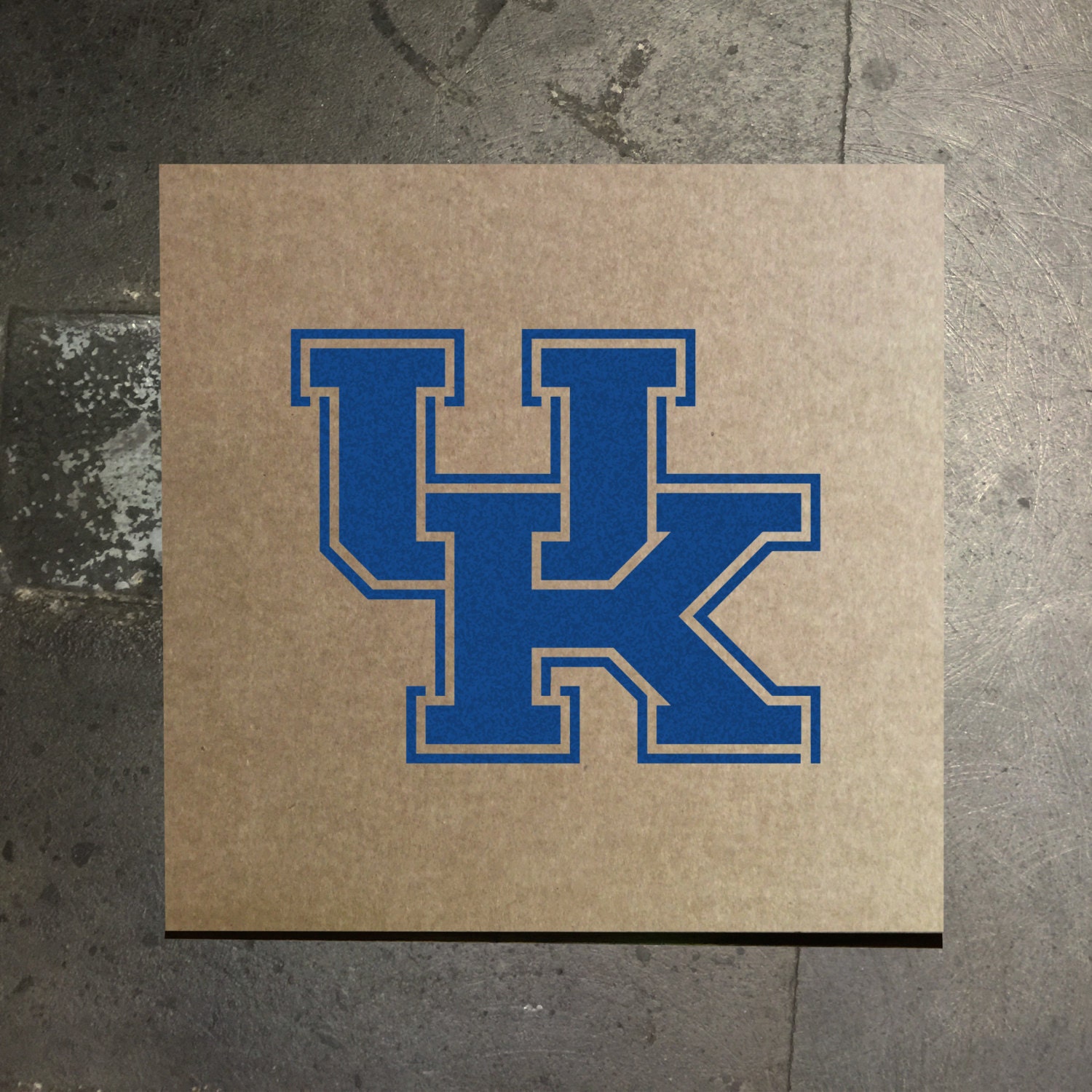 Kentucky Wildcats UK Logo Stencil Cardboard