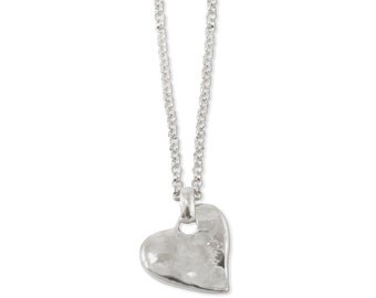 Heart necklace, Long necklace, large heart necklace, Gold necklace, Silver necklace, Women's Gift for Her, Mom Gift, Everyday necklace