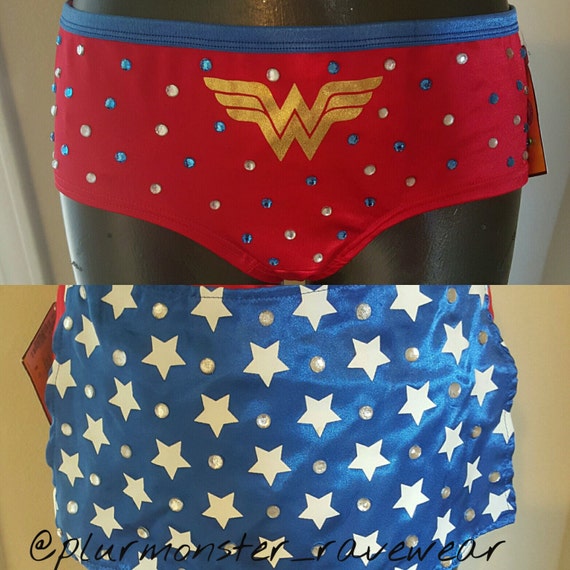 Items Similar To Wonder Woman Decorated Costume Shorts Medium Size 