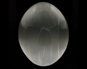 Selenite Polished Palm Stone Protection Crystal