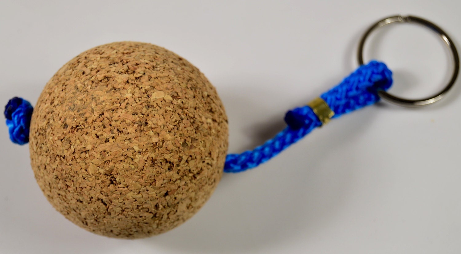 Cork ball round keyring floating water sports keys chain key