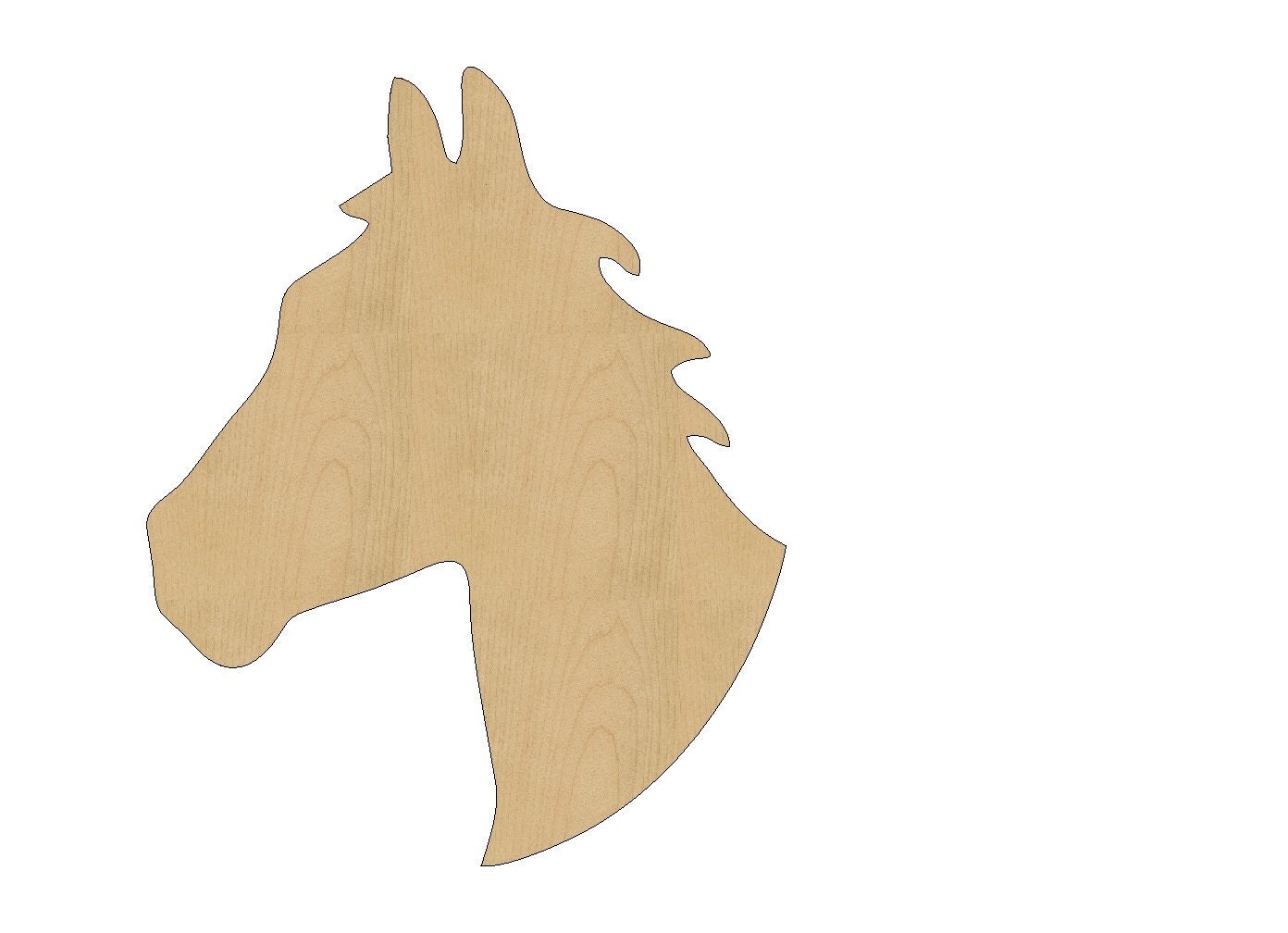 Horse Head Cutout Shape Laser Cut Unfinished Wood Shapes