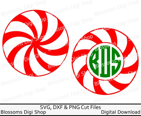 Peppermint circle svg digital download christmas svg circle
