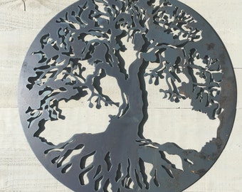 Tree of life Art, metal tree of life, wall decor, rustic wall art, metal wall art, industrial wall decor, fixer upper decor, family tree
