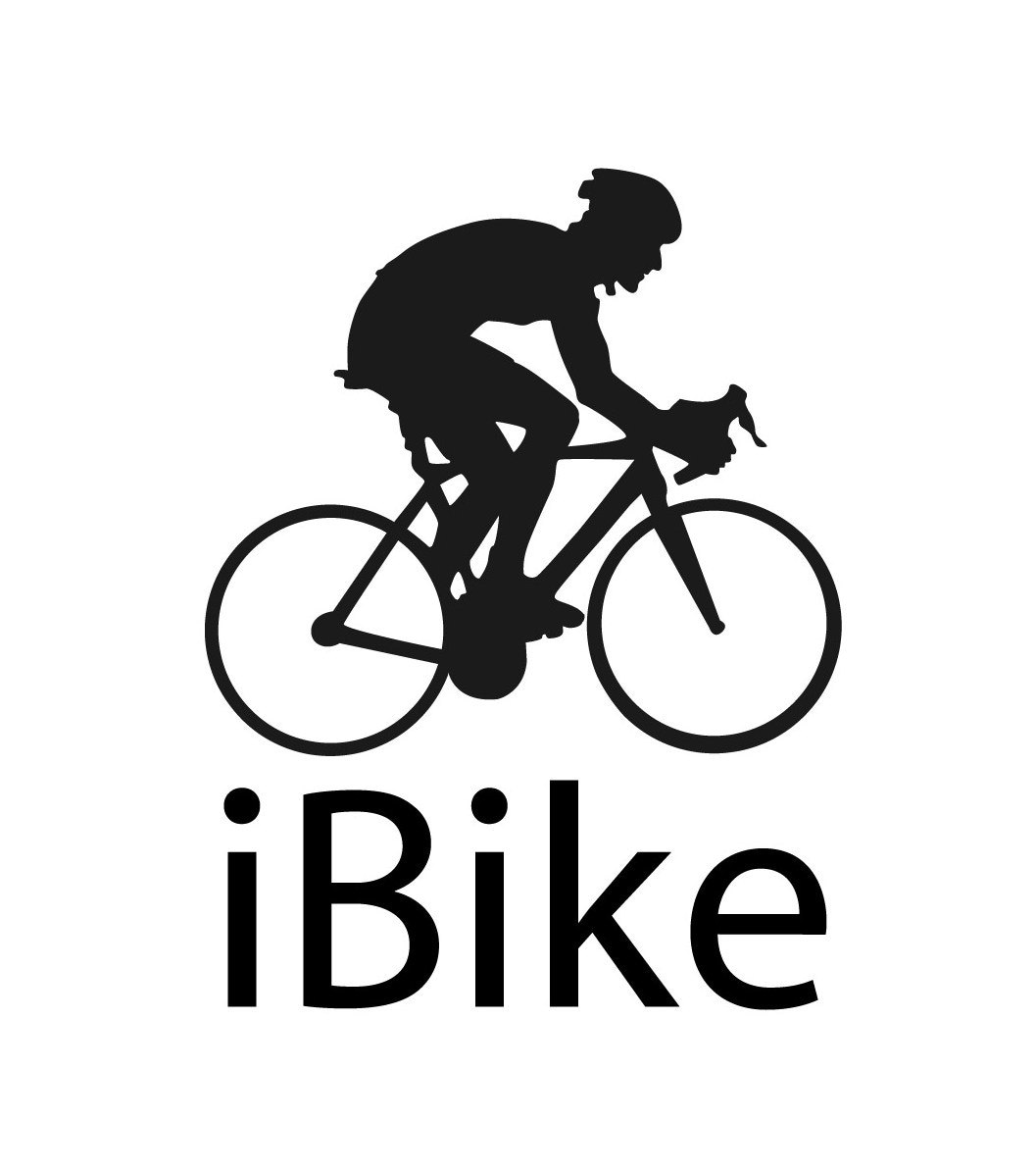 Decal vinyl Sticker Bicycle cycling iBike. Car window