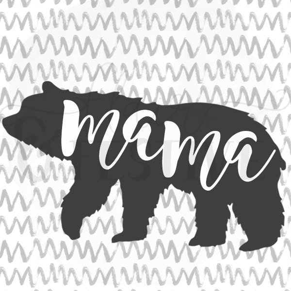 Download Mama Bear SVG Cut File Silhouette SVG Cricut by FlairandFestive