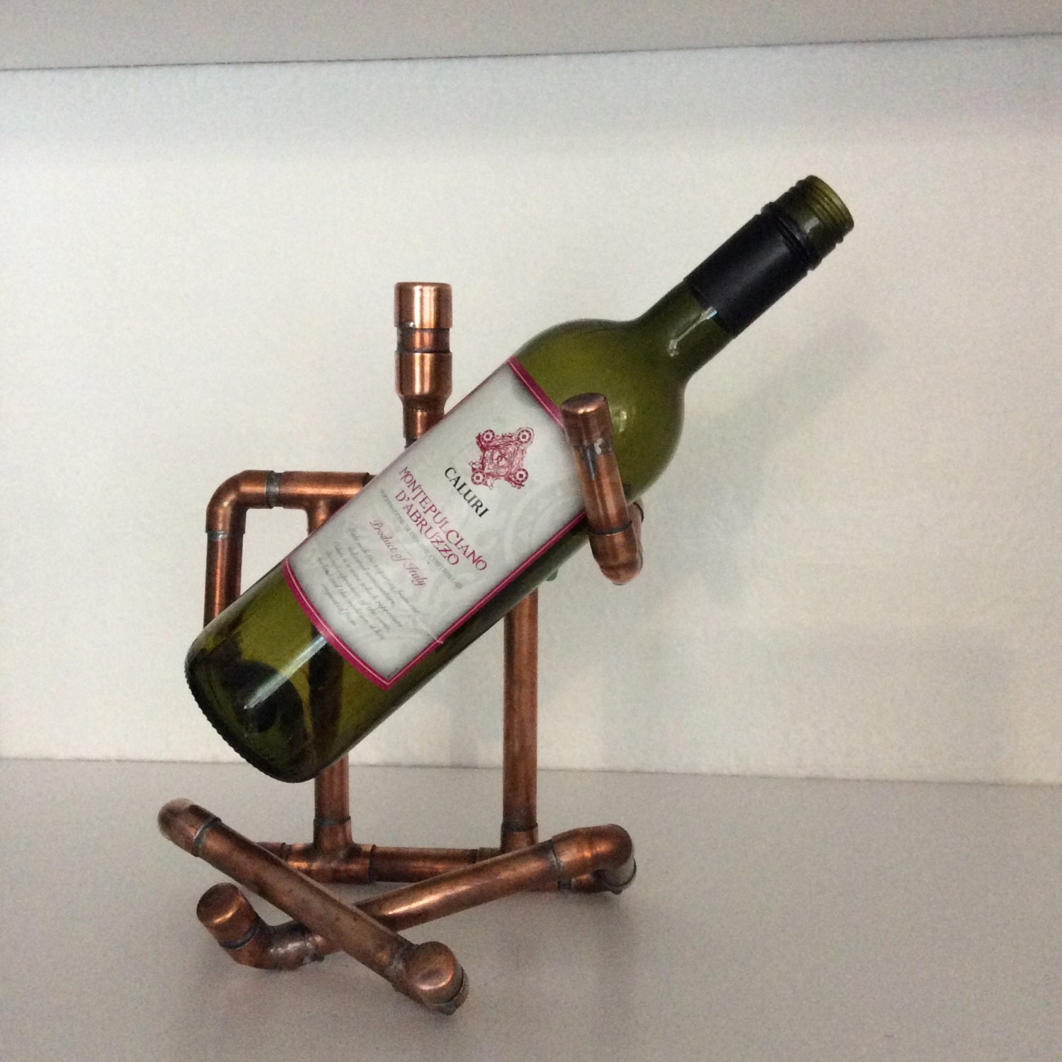 Copper WINE BOTTLE HOLDER Man