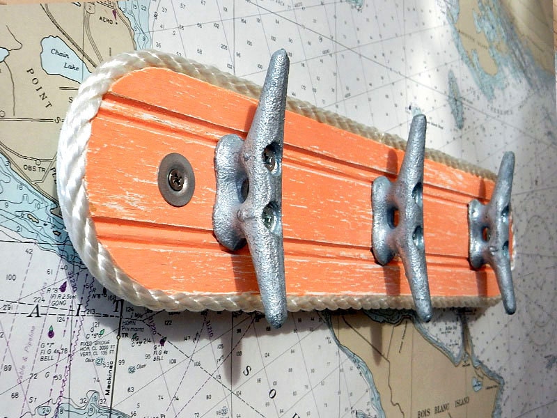 Beach Towel Hook Coat Hooks Nautical Seaside Decor Rope