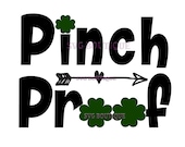 Pinch Proof SVG, DFX, png, Clover SVG, Saint Patricks Day, Irish, Clover, Cutting File, Irish, Silhouette, Vector, Clip Art,Quote Overlay