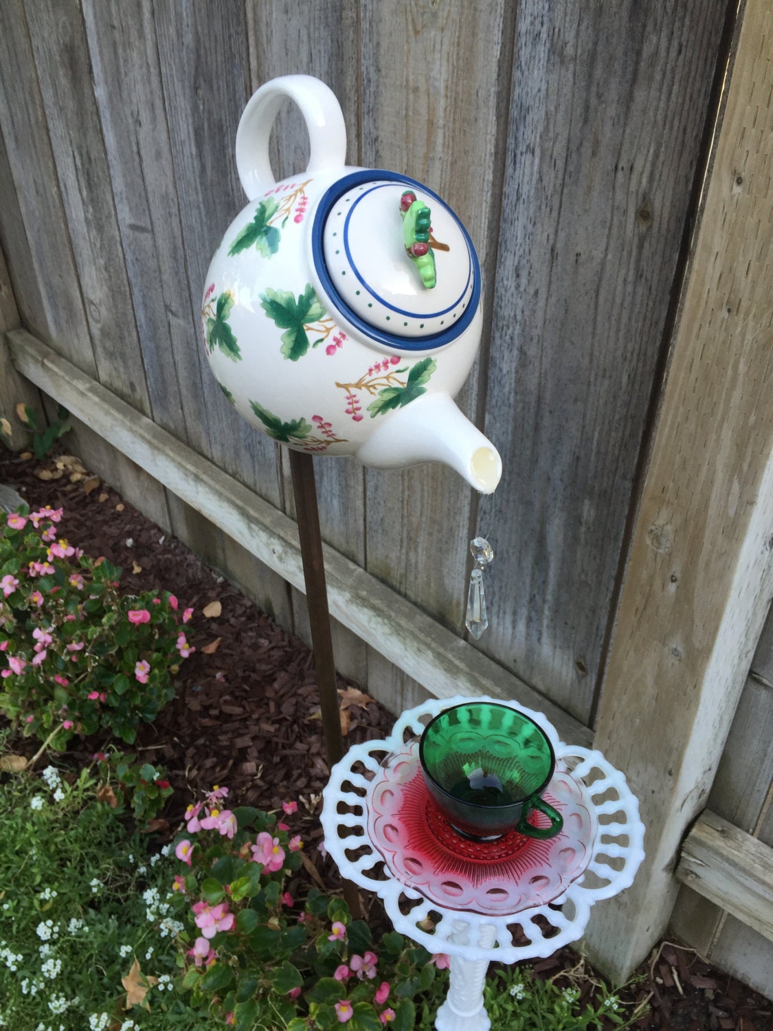 Teapot and Teacup Garden Decor Christmas Decor Yard Art