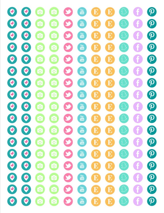 Printable Social Media Icons