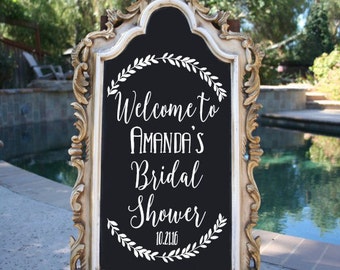 Bridal Shower Sign, Bridal Shower, Bridal Shower Decor, Rustic Bridal Shower, Wedding Shower, Personalized Sign, Chalkboard Sign, Vinyl