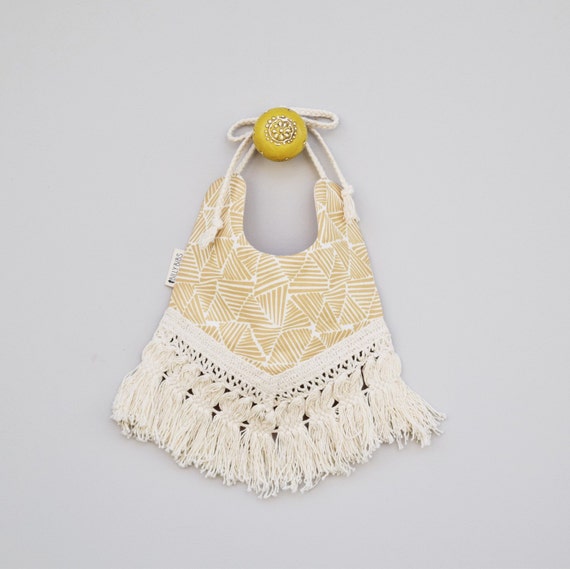 Woven Reversible Bib Baby drool bib Boho bib boho kids