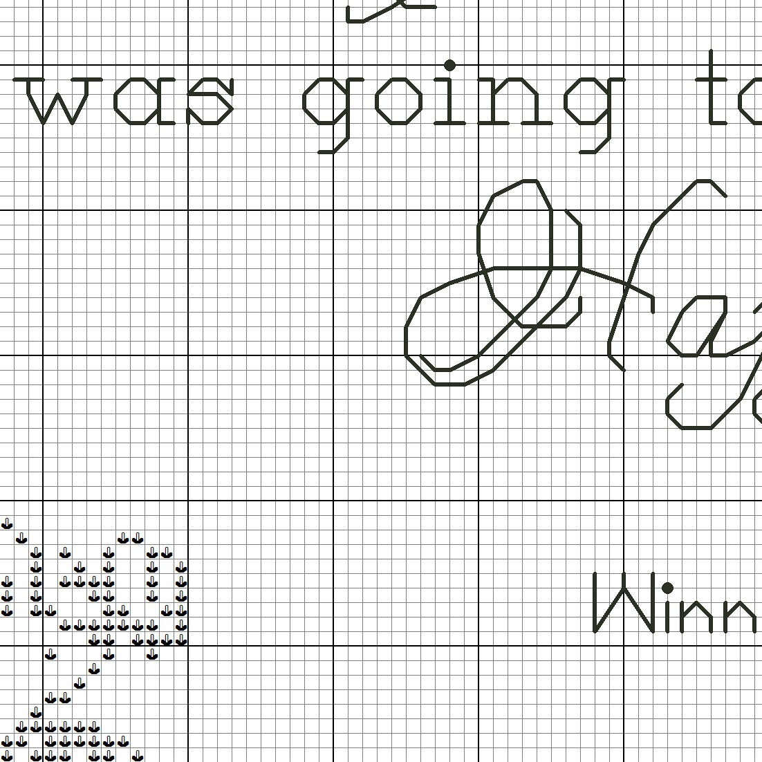 BOGO FREE Winnie the Pooh Cross Stitch Pattern Quote I