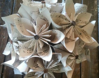 Music Note Flowers, Music Note Paper Flowers, Music Note Bouquet, Sheet Music Flower, Sheet Music Paper Flower, Sheet Music Bouquet