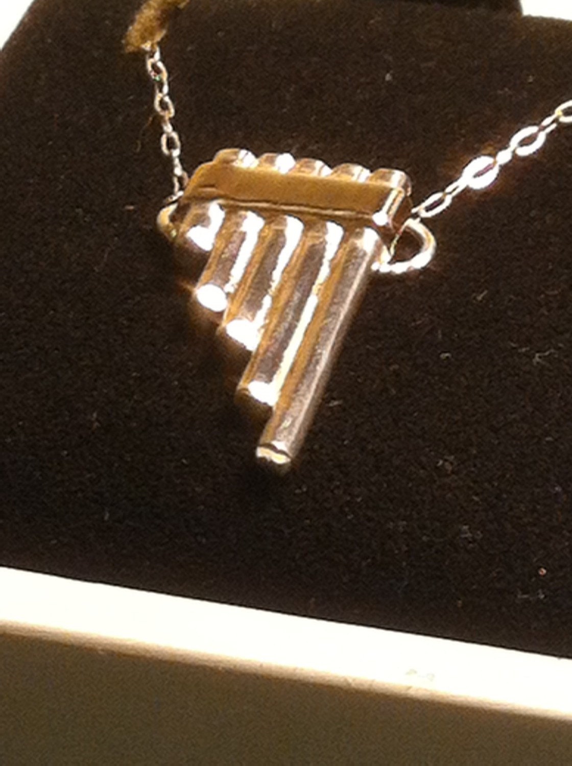 Pan flute necklace by GildedHammerJewelry on Etsy