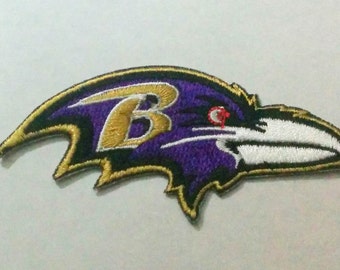Baltimore Ravens Logo Iron On Patch 3 1/2" x 1 7/8" Football Logo Free Shipping