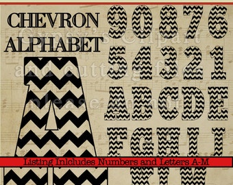 Svg Font, Chevron Letters, Chevron Alphabet, Chevron Monograms, Letters A-M only, SVG, Vector, ai,png, eps, png, dxf, Wedding Monogram,