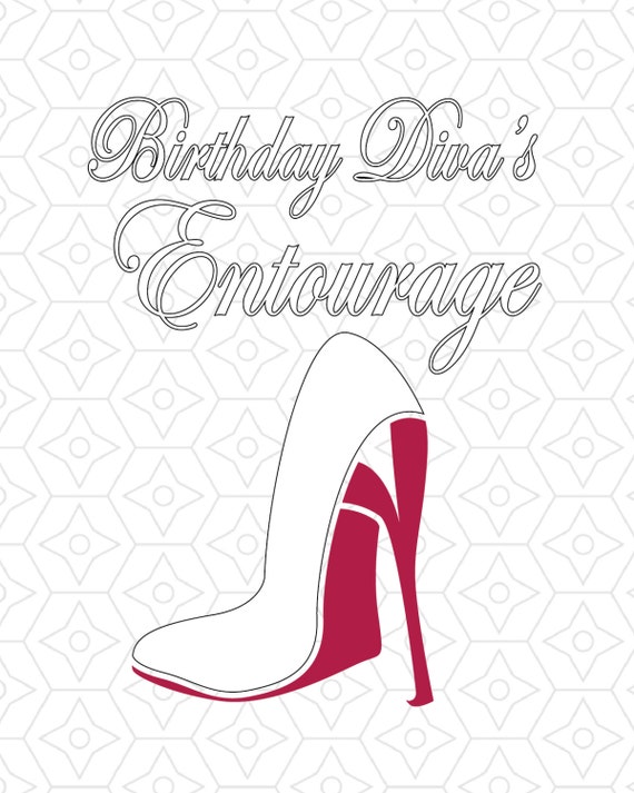 Download Birthday Diva's Entourage Tee Shirt Design, SVG, DXF ...