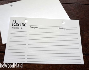 Recipe Card insert for our recipe book