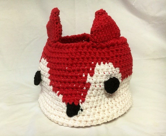 Crochet Fox Basket Crochet Fox Basket