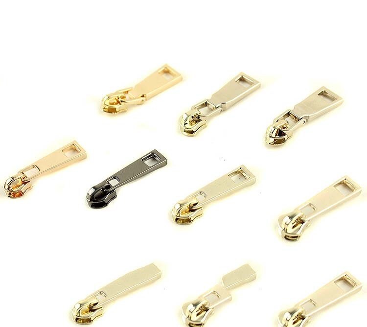 2PCS 5 Golden Metal Zipper Pull Bags Zipper Pull Purse
