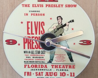 The Elvis Presley Show, Florida Theatre Bill Poster, CD Clock (Can be personalised)