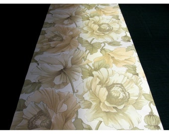 Vintage Wallpaper by the Metre 70s Retro Wallpaper - Big Flowers wallpaper