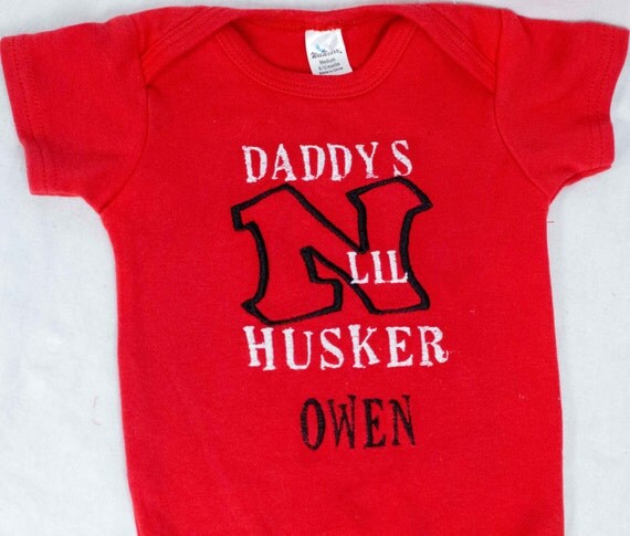 314 New baby shower game all detergent 199   Baby, Daddy's Little Husker, Nebraska Shirt, Daddy Shirt, Shower Gift 