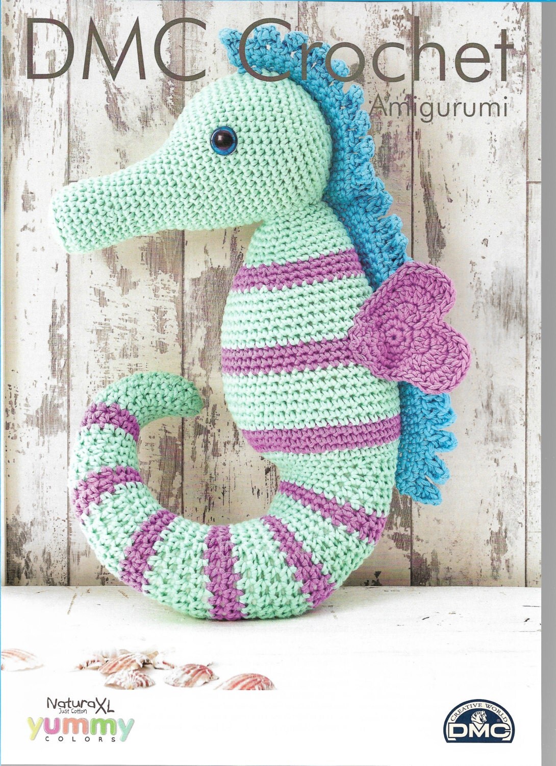Crochet Seahorse Pattern only Natura XL Yarn
