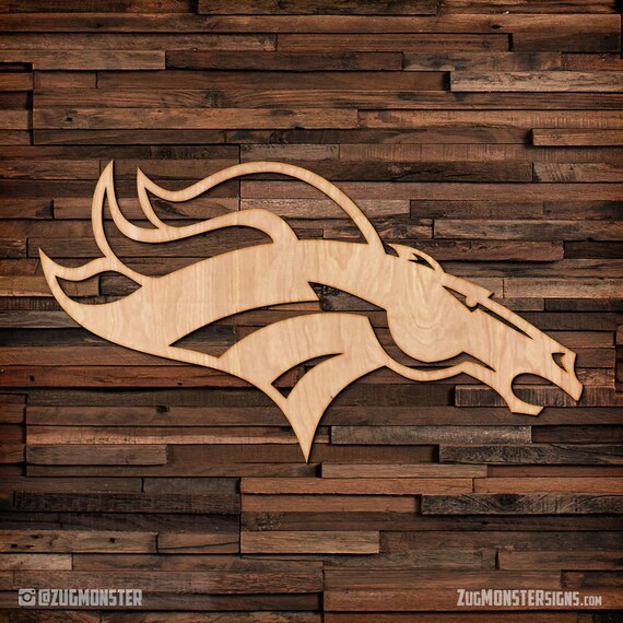 Denver Broncos Wood Hanging Wall Art By Zugmonster On Etsy