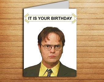 Funny Valentine Card The Office Blank Greeting Card Dwight