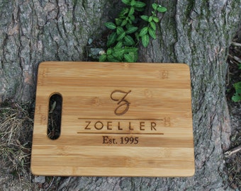 Personalized Cutting Board, Bamboo Cutting Board, Monogrammed Cutting Board, Housewarming, Family, Wedding Gift, Business, BBQ, Cooking Gift