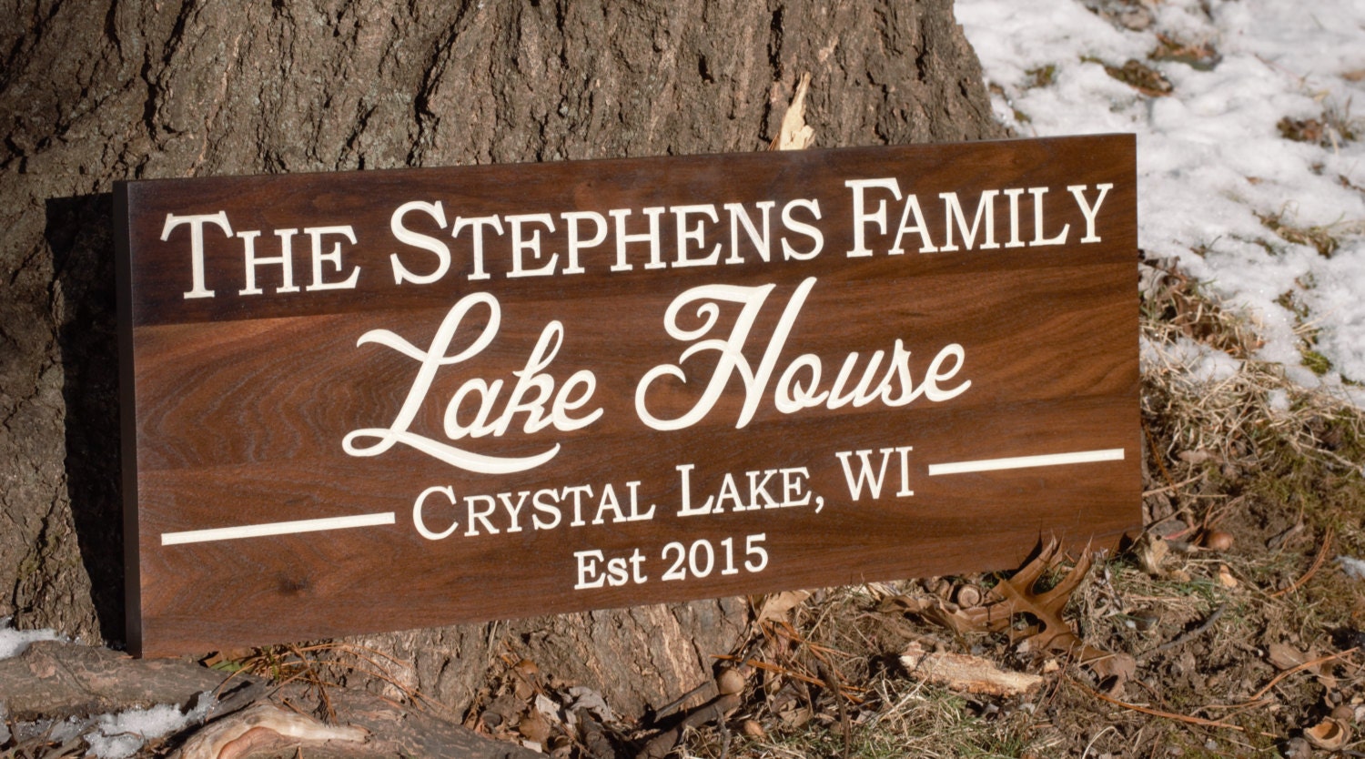 lake house outdoor signs