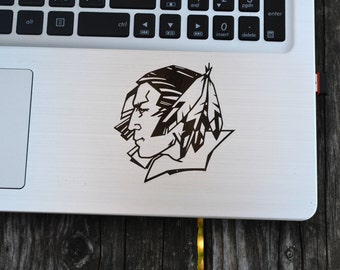 Fighting sioux Decal Sticker, laptop decal, vinyl decals, macbook decal, wall sticker, car decal