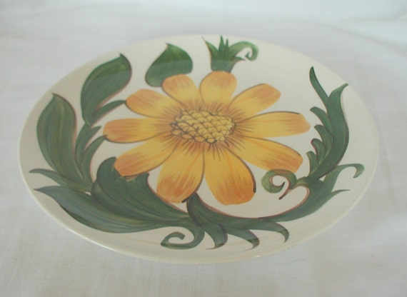 Vintage Wade Pottery Dinner Plates x 2 Sunflower Design