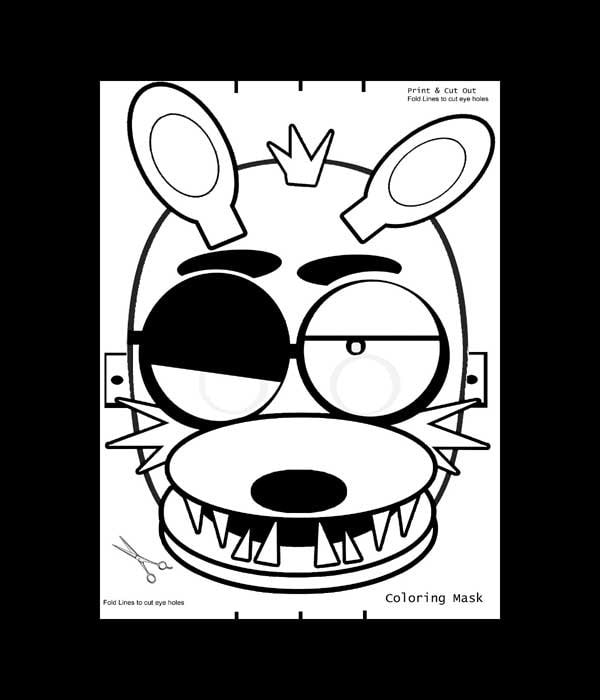 Mask for Coloring Five Nights at Freddy's FNAF by RockitfishRay