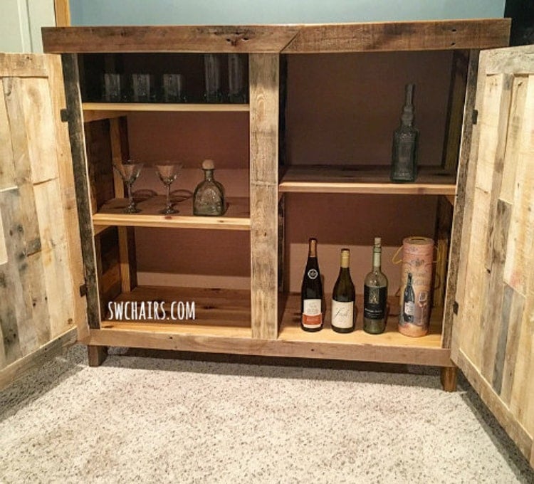 Rustic Liquor Cabinet by SerenityWoodwork on Etsy