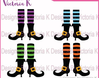 4x Witches Legs, Halloween, Witch, SVG, PNG, EPS Files, Cricut Design Space, Vinyl, Cut Files