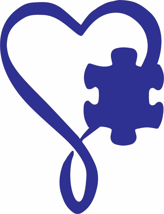 Autism awareness decal puzzle piece decal by ARGraphicDesigns