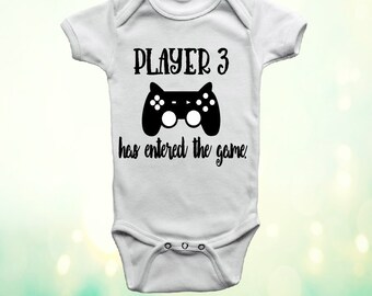 Player 3 Has Entered The Game Onesie, Player 3 Onesie, Gamer Baby Onesie, Gamer Baby Bodysuit, Unisex Baby, Onesie, Gender Neutral Onesie