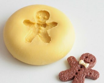 Snowman, gingerbread, Gingerbread Man Christmas silicone mold. Polymer clay, resin, airclay
