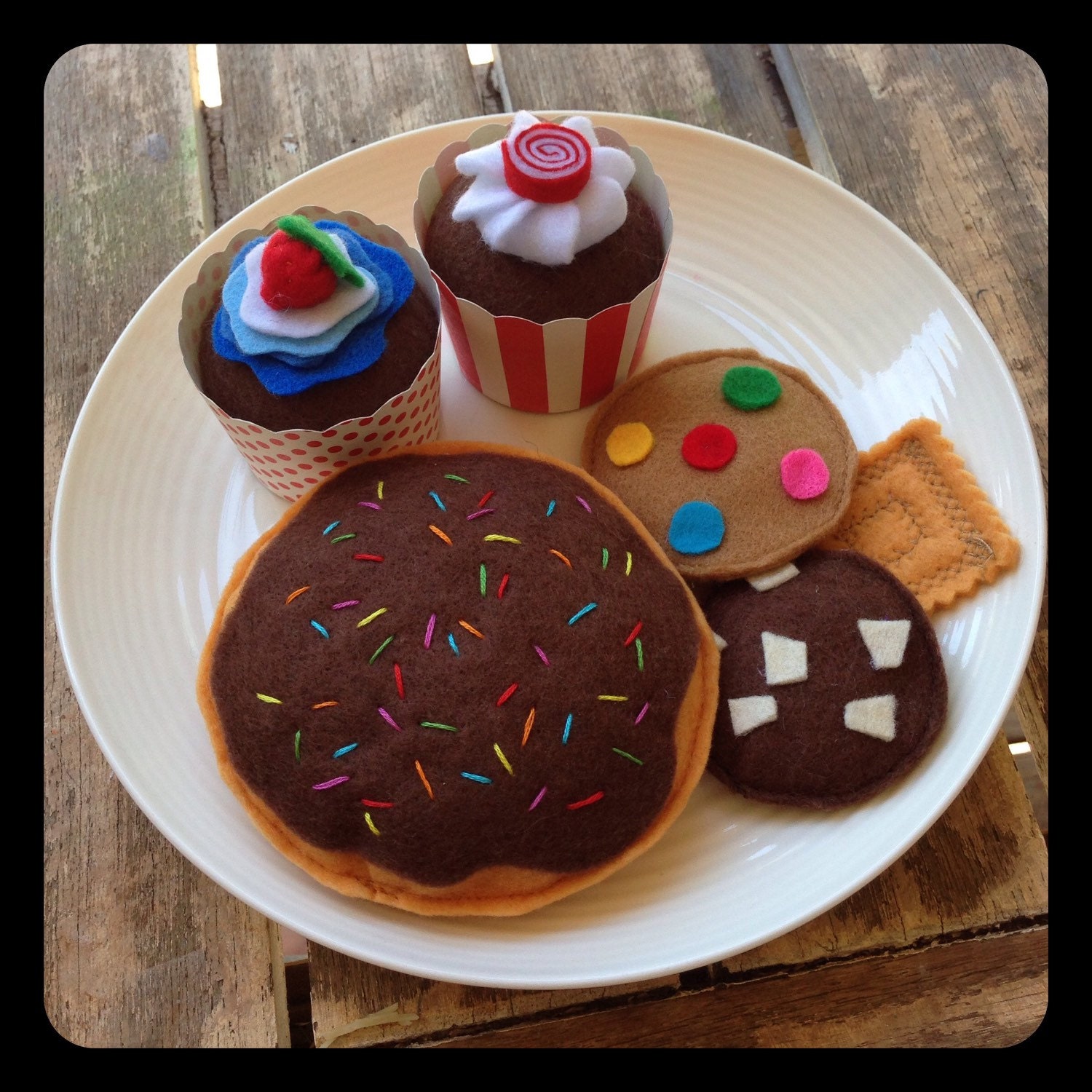 fish and chips felt play food montessori toys