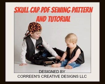 Skull Cap Do-Rag Sewing Pattern, Sewing tutorial, doorag pattern, welding cap pattern, pdf pattern