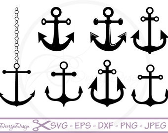 SVG files for Cricut Anchors Nautical Clipart, Clipart, Nautical Clipart, SVG cutting files, Scrapbooking, Silhouette Anchors Clipart